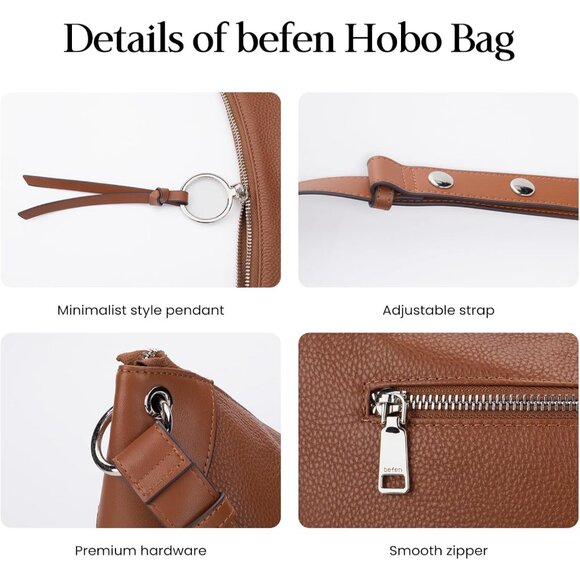 Soft Slouchy Real Leather Crossbody Purse – Perfect for Everyday Elegance - Picture 4 of 6